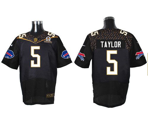 Nike Bills #5 Tyrod Taylor Black 2016 Pro Bowl Men's Stitched NFL Elite Jersey - Click Image to Close